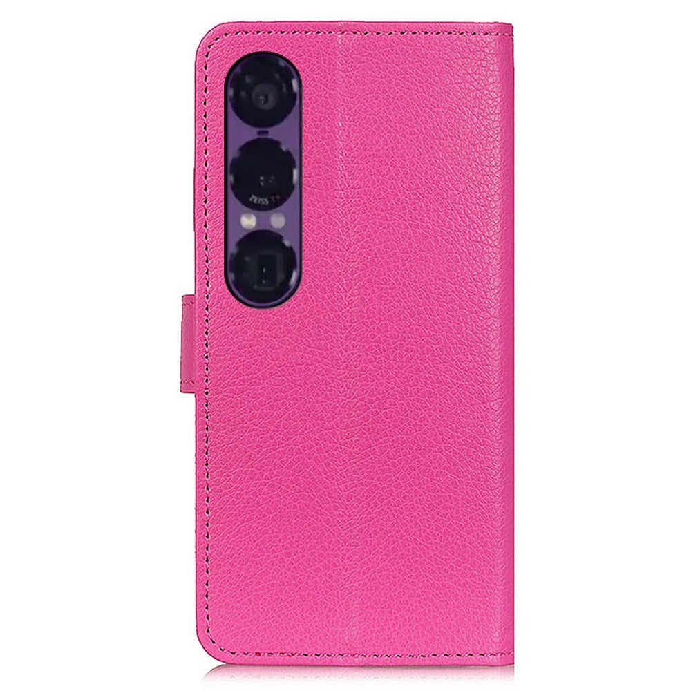 EIDERWOOD Sony Xperia 1 VII Konstläder Flip Fodral m. Korthållare & Ställfunktion - Rosa