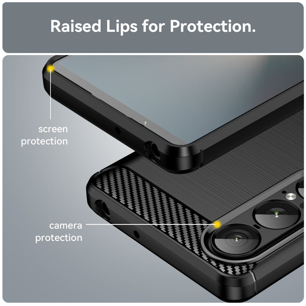 EIDERWOOD Sony Xperia 1 VII Brushed Carbon Skal - Svart