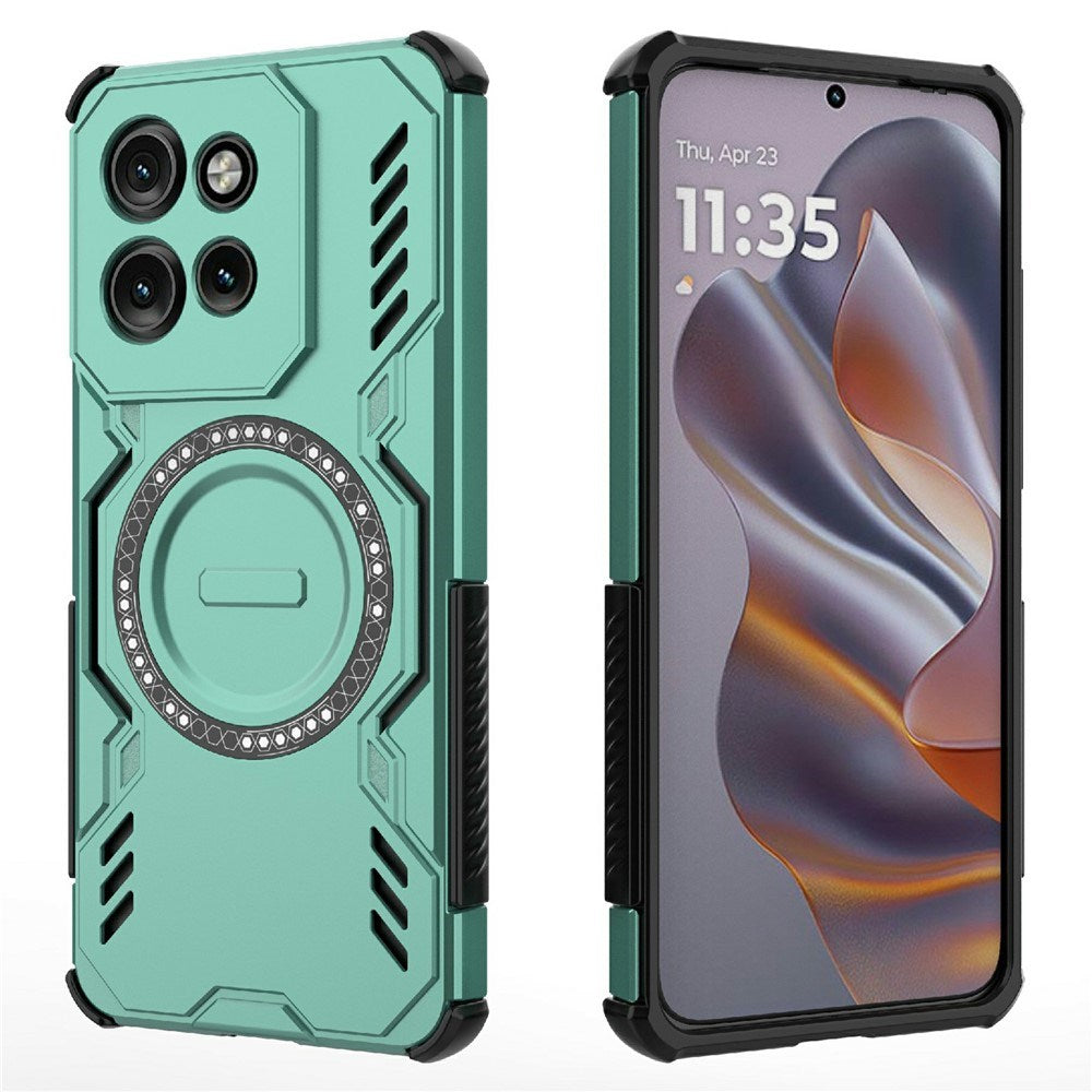 Motorola Edge 60 Neo / Edge 50 Neo / ThinkPhone 25 EIDERWOOD Hantverkare Skal – MagSafe Kompatibelt – Grön