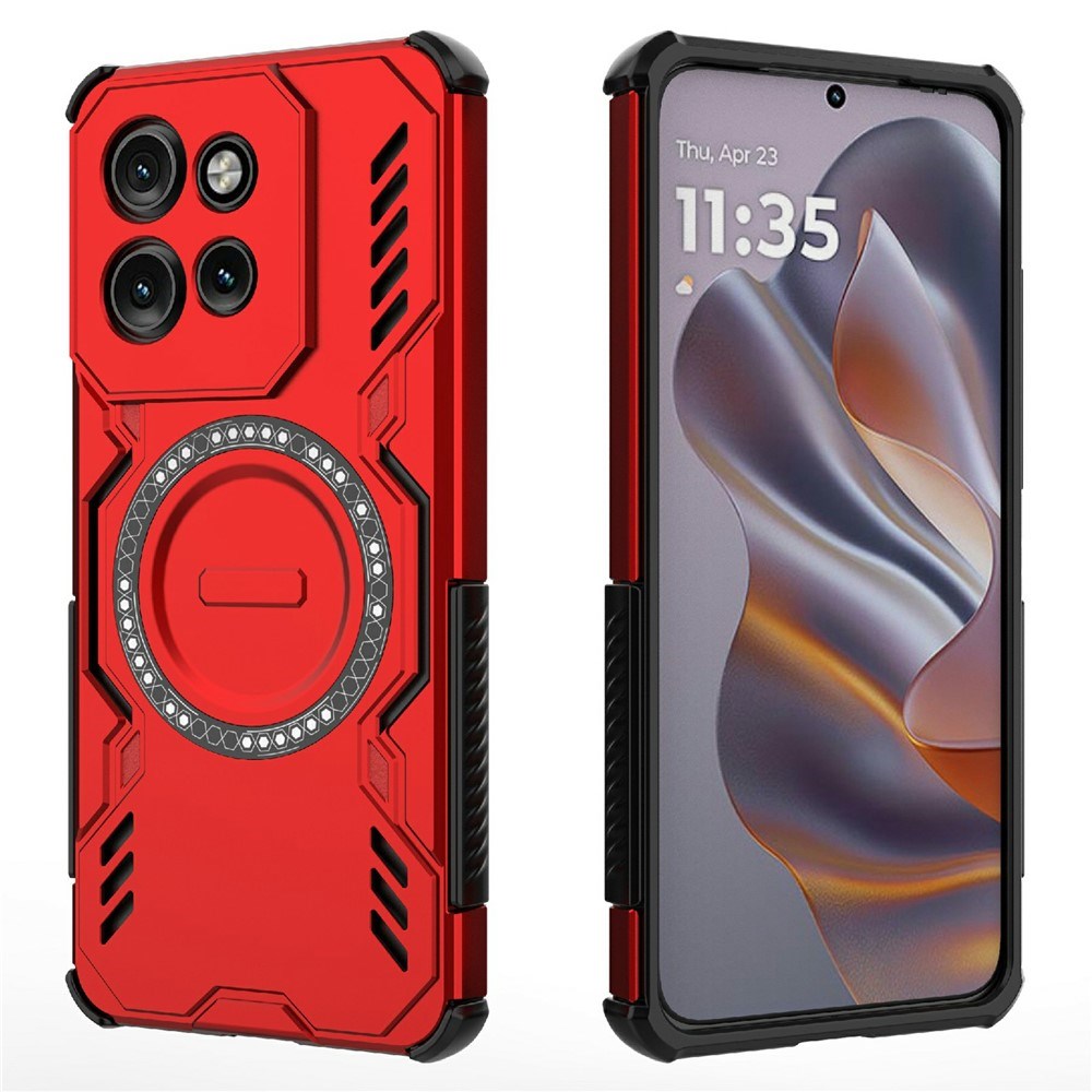 Motorola Edge 60 Neo / Edge 50 Neo / ThinkPhone 25 EIDERWOOD Hantverkare Skal – MagSafe Kompatibelt – Röd