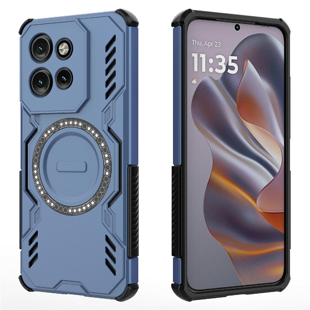 Motorola Edge 60 Neo / Edge 50 Neo / ThinkPhone 25 EIDERWOOD Hantverkare Skal – MagSafe Kompatibelt – Blå