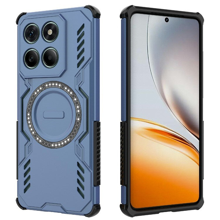 EIDERWOOD Motorola Edge 60 / Edge 60 Fusion Hybrid Plast Skal m. Värmeavledning - Blå