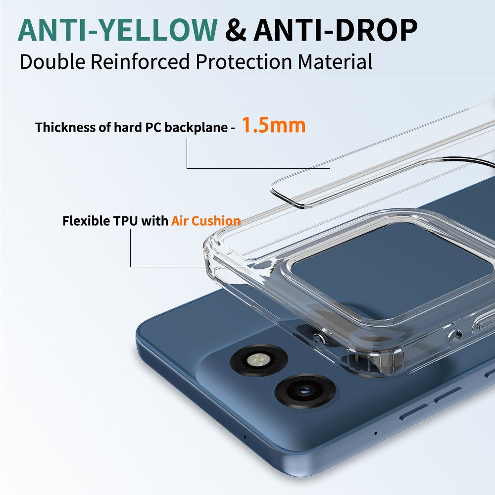 Motorola Moto G Stylus 5G (2025) / Edge 60 Stylus EIDERWOOD Hybrid Plast Skal - Genomskinlig