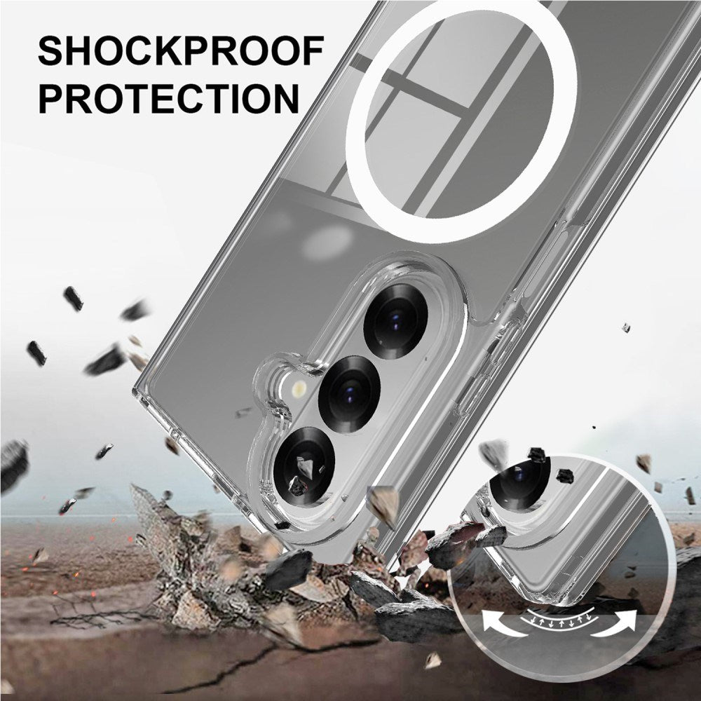 EIDERWOOD Samsung Galaxy Z Fold7 Hybrid Plast Skal - MagSafe Kompatibel - Genomskinlig