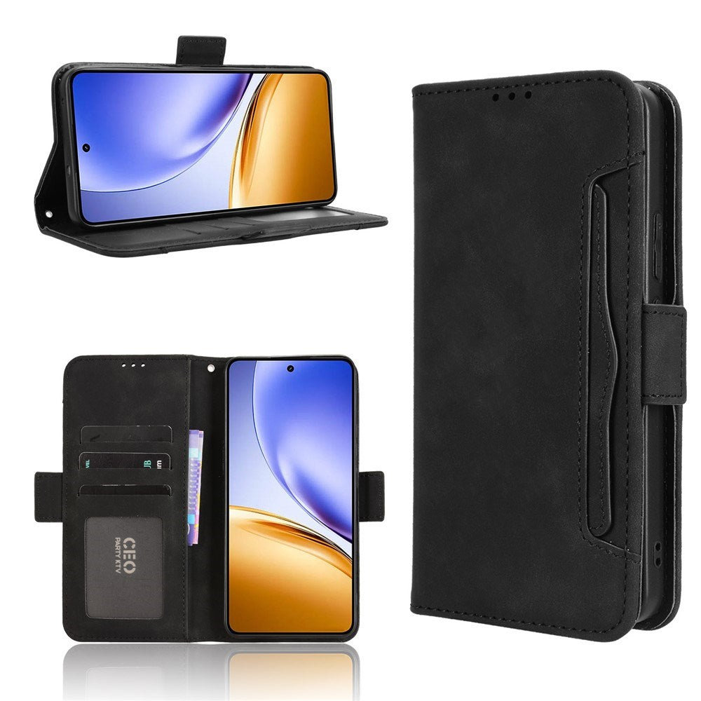 Realme 14 (5G) / 14T (5G) EIDERWOOD Konstläder Fodral m. Korthållare – Svart