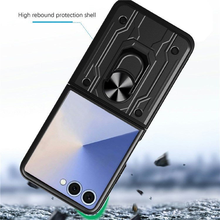 EIDERWOOD Samsung Galaxy Z Flip7 Hybrid Hantverkar Skal m. Kickstand - Blå