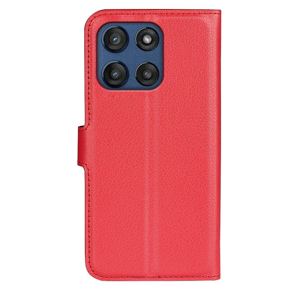 Motorola Moto G Stylus 5G (2025) EIDERWOOD Konstläder Flip Fodral med Korthållare & Ställfunktion - Röd