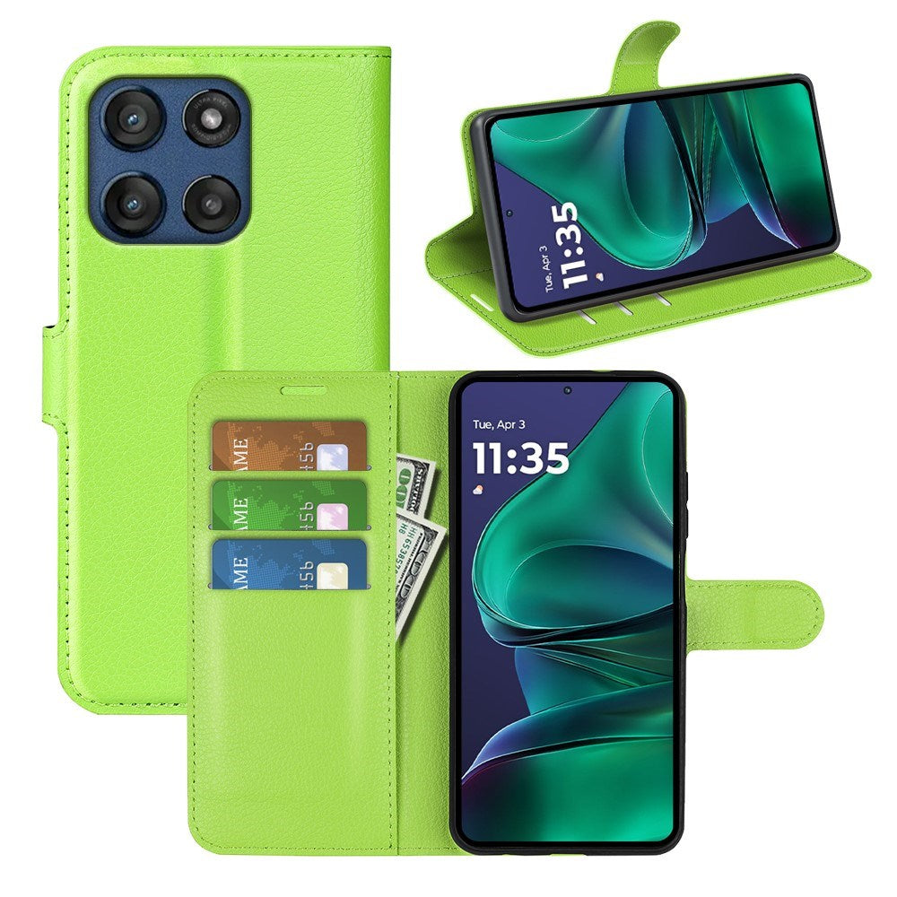 Motorola Moto G Stylus 5G (2025) EIDERWOOD Konstläder Flip Fodral med Korthållare & Ställfunktion - Grön