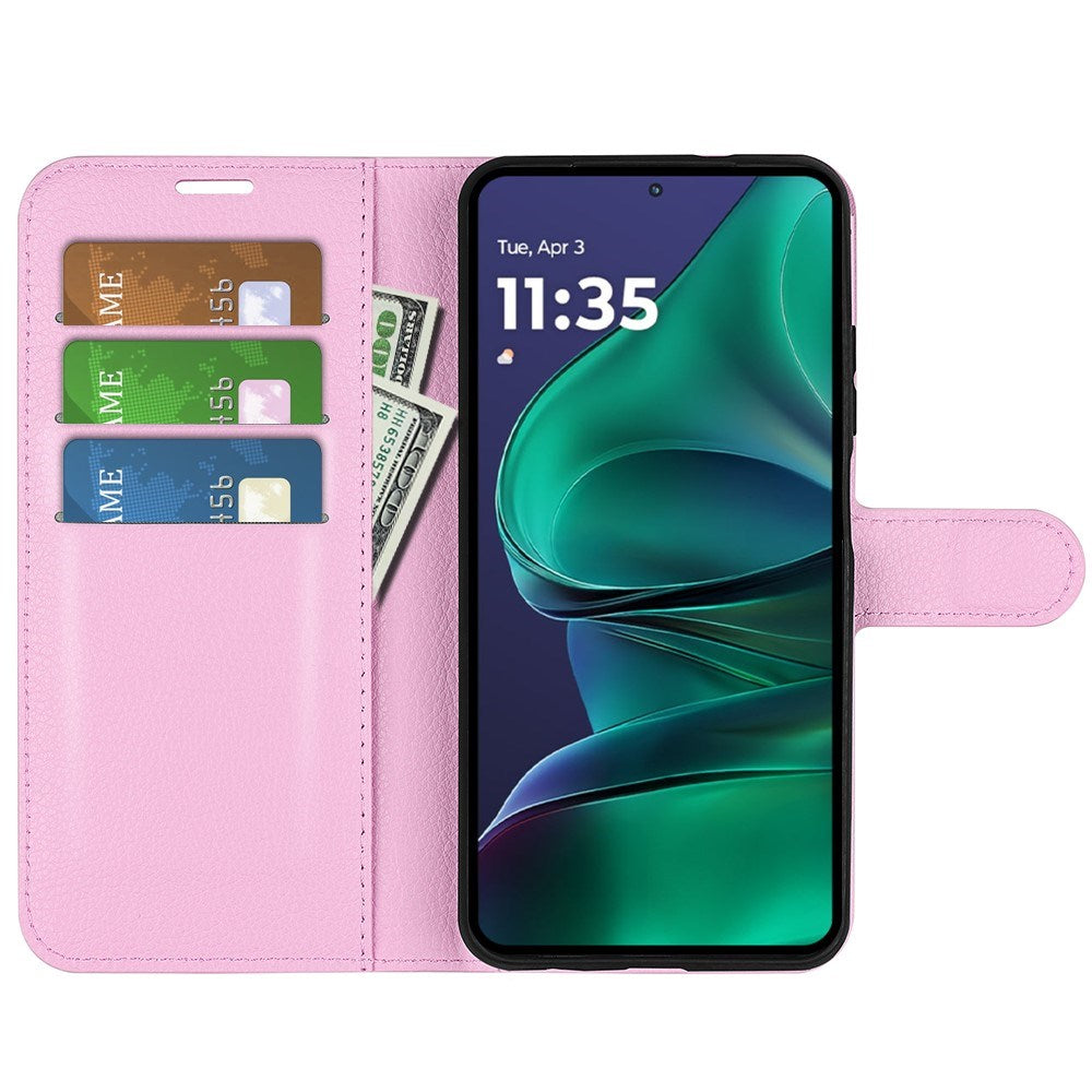 Motorola Moto G Stylus 5G (2025) EIDERWOOD Konstläder Flip Fodral med Korthållare & Ställfunktion - Rosa