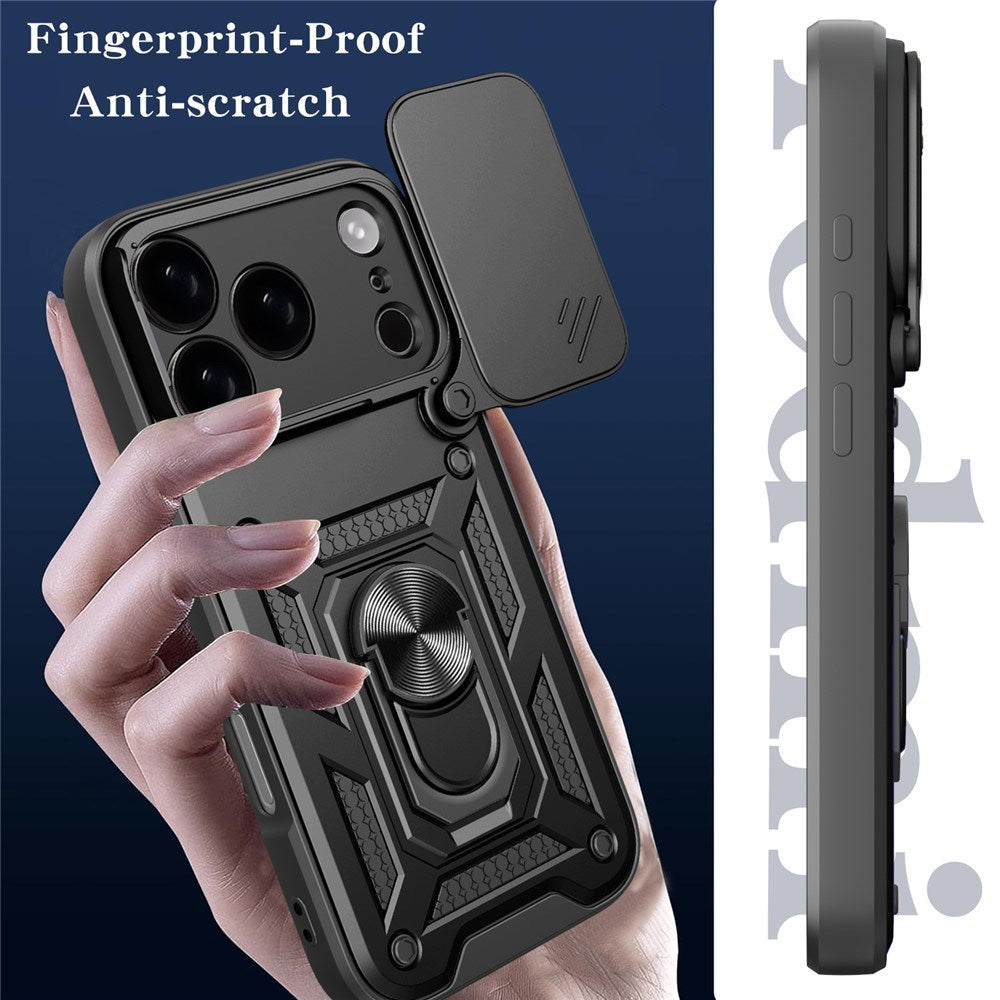 EIDERWOOD iPhone 17 Pro Hybrid Hantverkar Skal m. Kickstand & Cam Slider - Blå