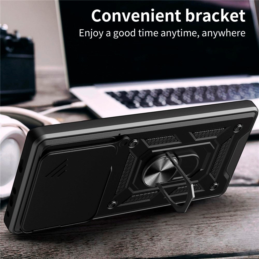 EIDERWOOD Motorola Edge 60 Pro Hybrid Hantverkar Skal m. Magnetisk Kickstand & Cam Slider - Guld