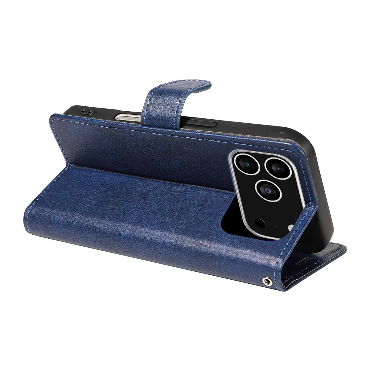 EIDERWOOD iPhone 17 Pro Plånboksfodral i Konstläder med Rem - Blå