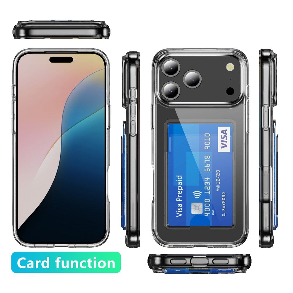iPhone 18 Pro / 17 Pro EIDERWOOD Hybrid Plast Skal m. Kortficka - Genomskinlig