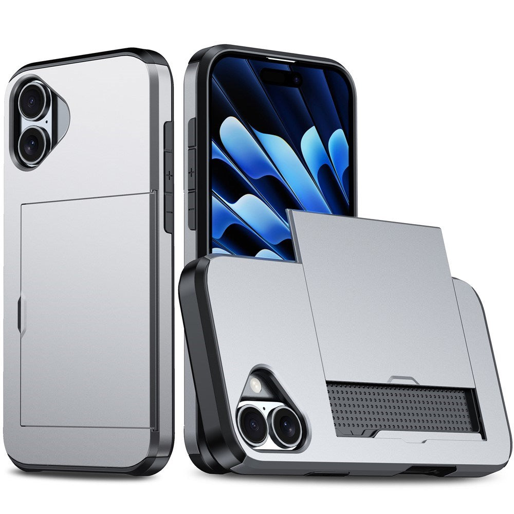 EIDERWOOD iPhone 17 Hybrid Skal med Korthållare - Grå