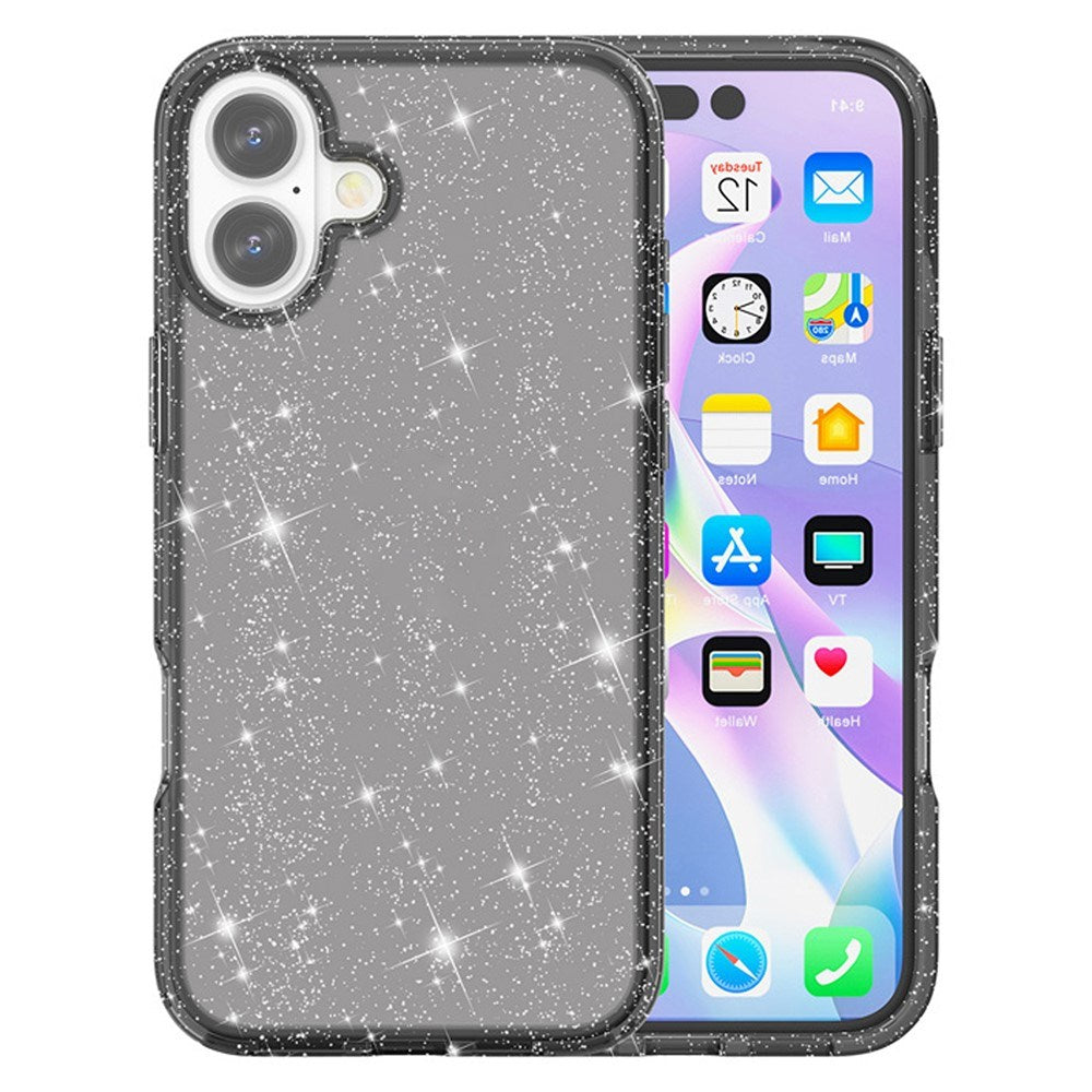 EIDERWOOD iPhone 17 Hybrid Plast Skal - Svart Glitter
