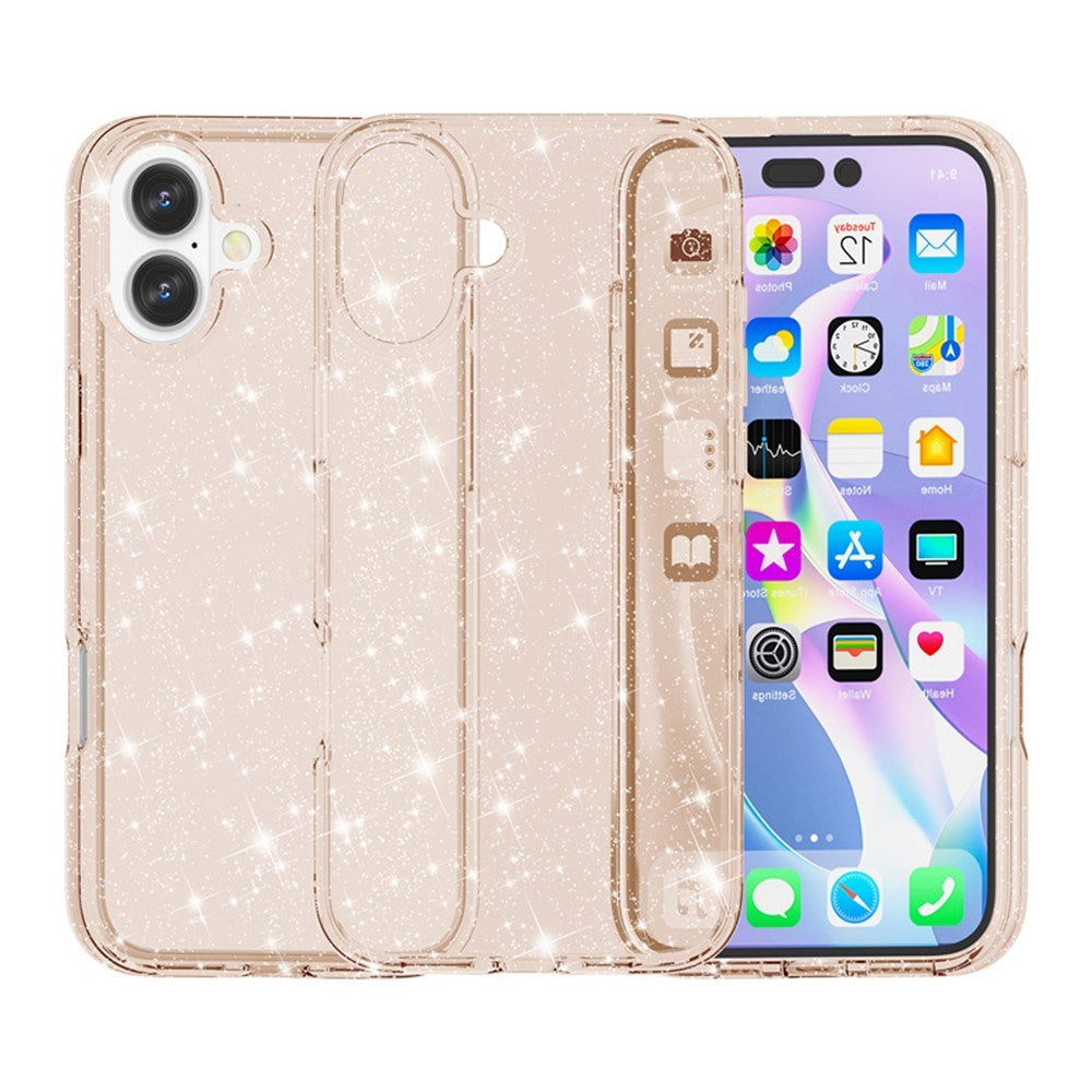 EIDERWOOD iPhone 17 Hybrid Plast Skal - Guld Glitter