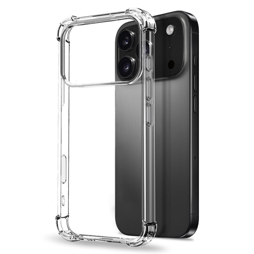NORTHJO iPhone 17 Pro Max 3-i-1 Skyddspaket m. Stötabsorberande Flexibelt Plast Skal / Härdat Skärmskyddsglas / Kameralinsskyddsglas - Genomskinlig
