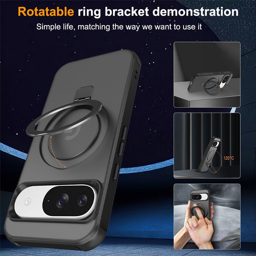 EIDERWOOD Google Pixel 10 / 10 Pro / 9 / 9 Pro Hybrid Skal med Kickstand - MagSafe Kompatibel - Svart