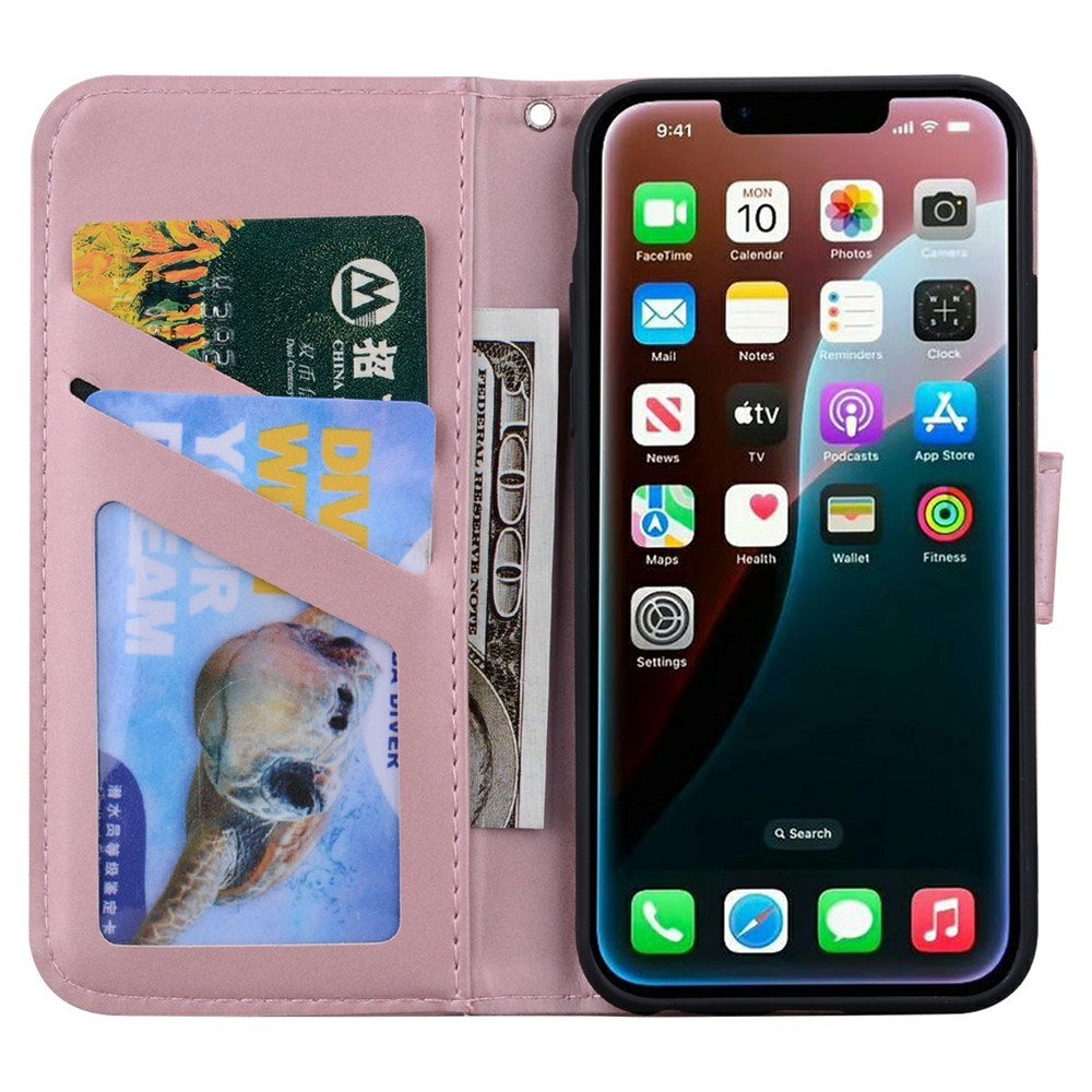 iPhone 17e / 16e Konstläder Fodral m. Figur - Rosa