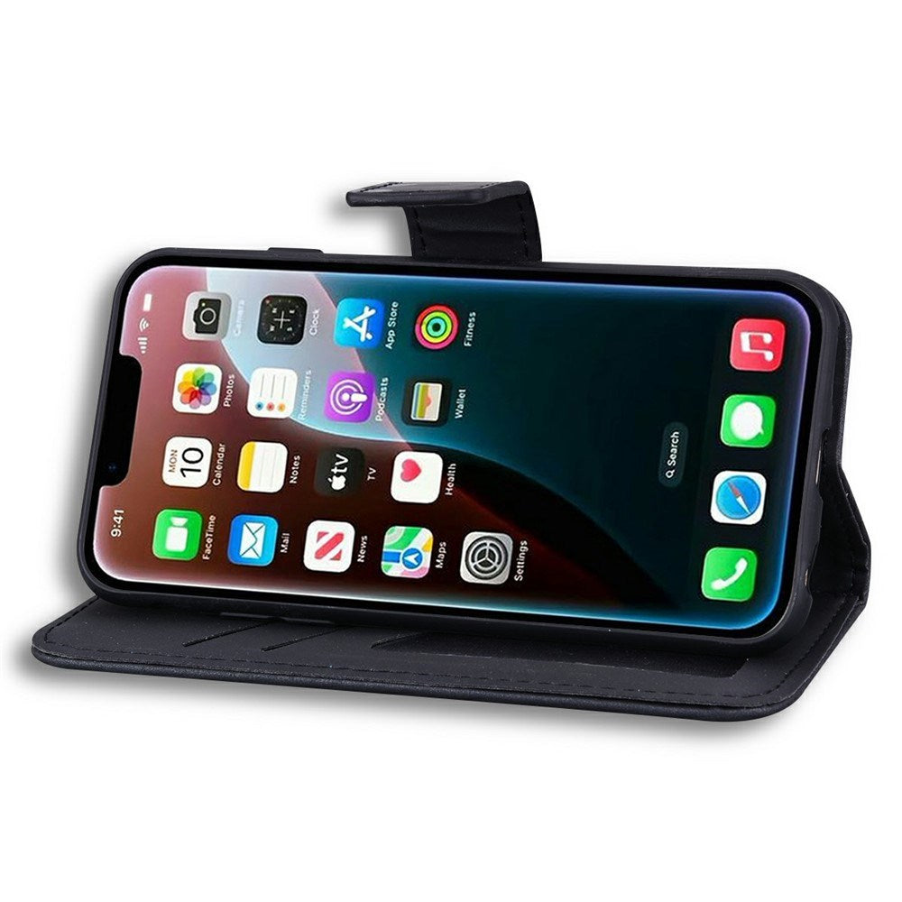iPhone 17e / 16e Konstläder Fodral m. Figur - Svart