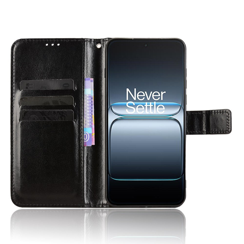 EIDERWOOD OnePlus Nord 5 Konstläder Flip Fodral m. Rem - Svart