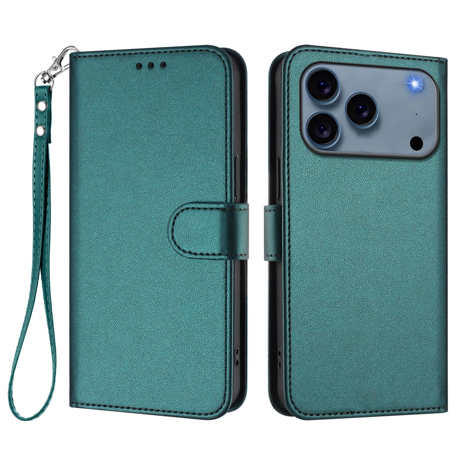 iPhone 18 Pro Max / 17 Pro Max EIDERWOOD Konstläder Fodral m. Rem - Grön