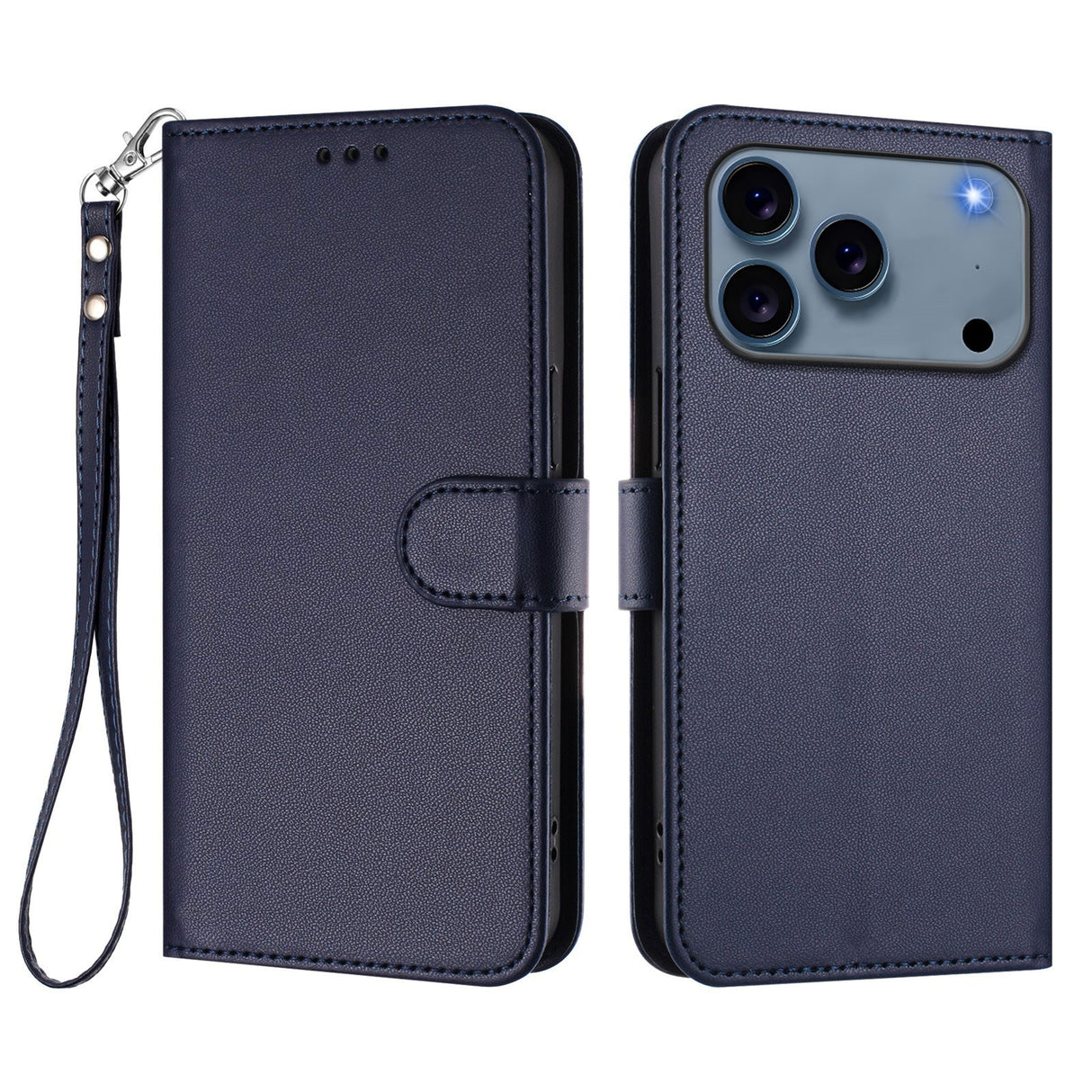 iPhone 18 Pro Max / 17 Pro Max EIDERWOOD Konstläder Fodral m. Rem - Blå