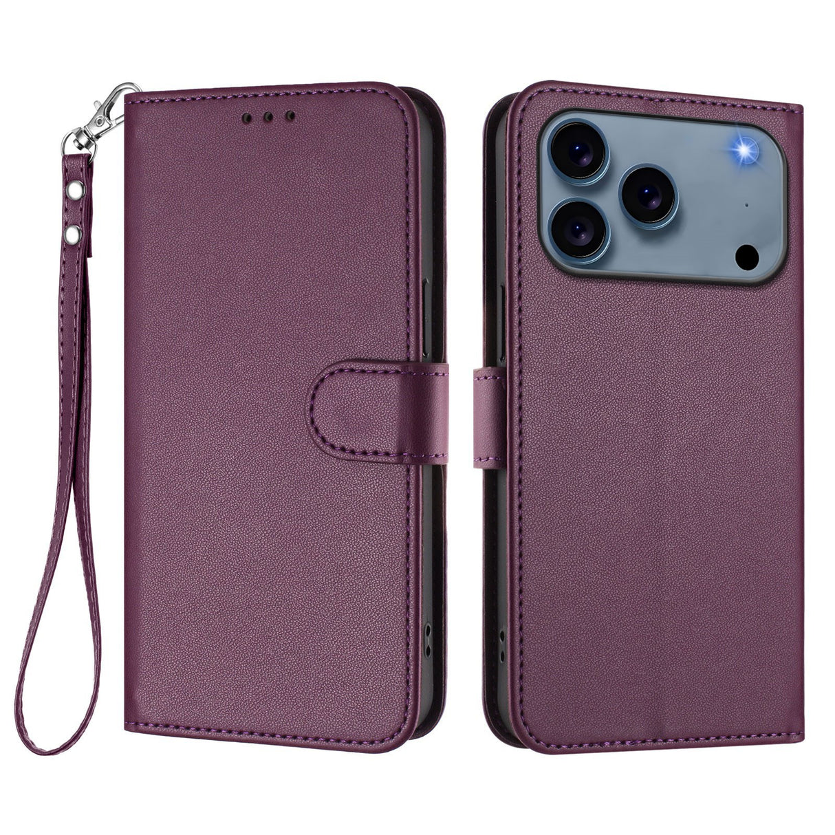 iPhone 18 Pro Max / 17 Pro Max EIDERWOOD Konstläder Fodral m. Rem - Lila