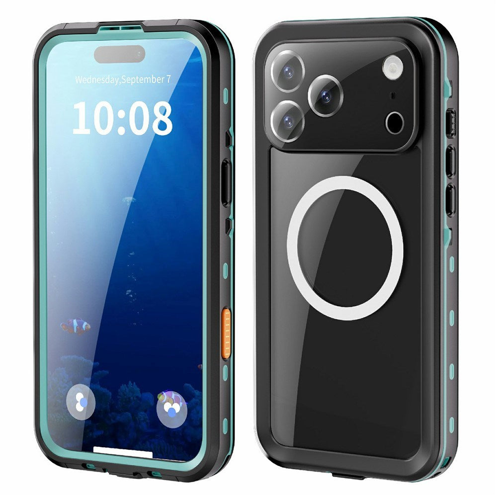 EIDERWOOD iPhone 17 Pro Max Vattentätt Hantverkar Skal m. Skärmskydd & Rem - MagSafe Kompatibel - Blå