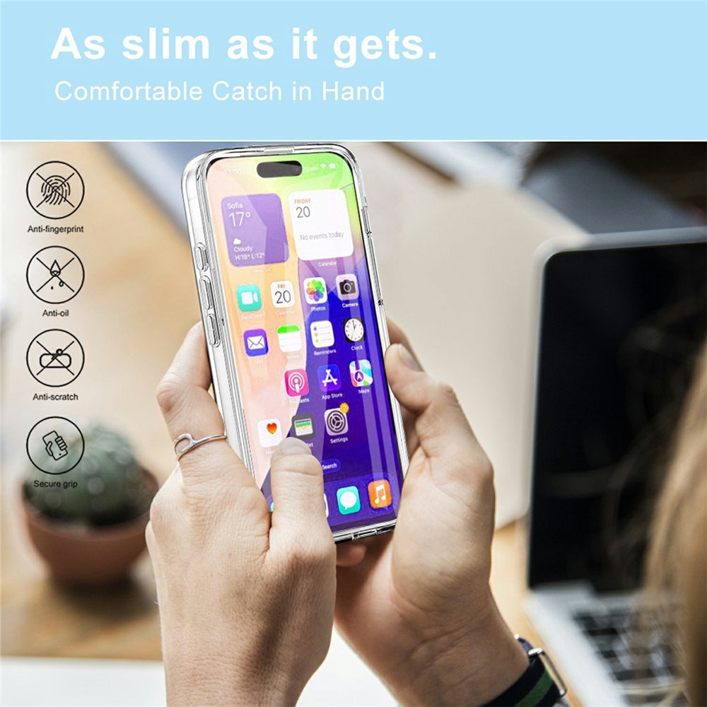 EIDERWOOD iPhone 17 Hybrid Skal med Inbyggt Skärmskydd - Genomskinlig