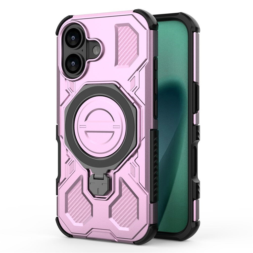 EIDERWOOD iPhone 17 Tåligt Skal med Magnetiskt Kickstand - MagSafe Kompatibel - Rosa