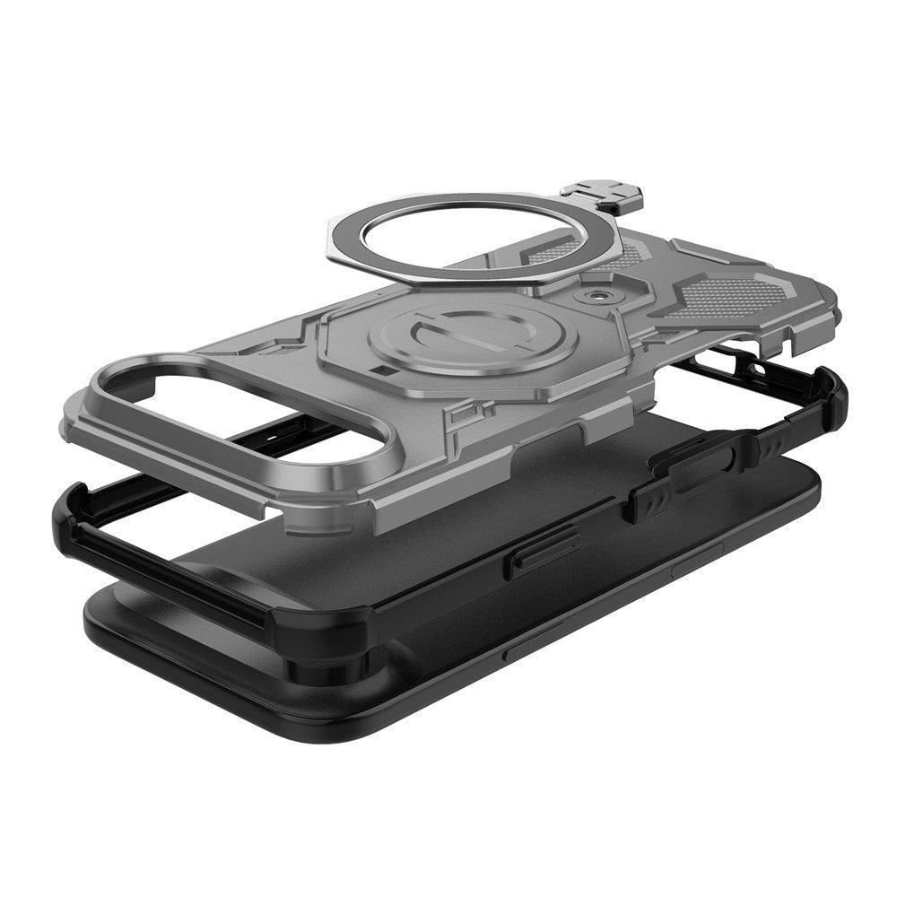 EIDERWOOD iPhone Air Tåligt Skal med Magnetiskt Kickstand - MagSafe Kompatibel - Grå