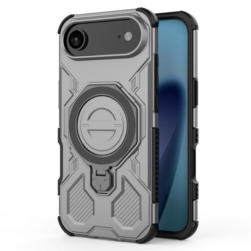 EIDERWOOD iPhone Air Tåligt Skal med Magnetiskt Kickstand - MagSafe Kompatibel - Grå