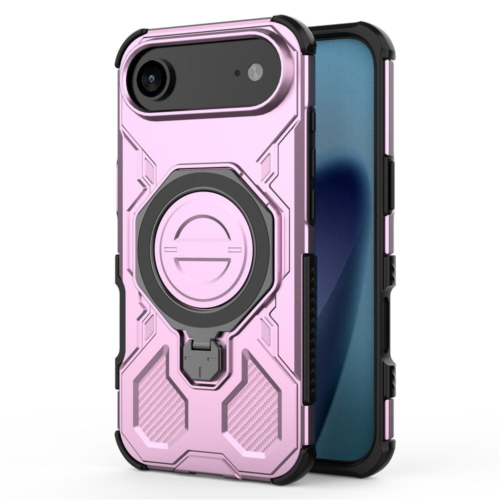 EIDERWOOD iPhone Air Tåligt Skal med Magnetiskt Kickstand - MagSafe Kompatibel - Rosa