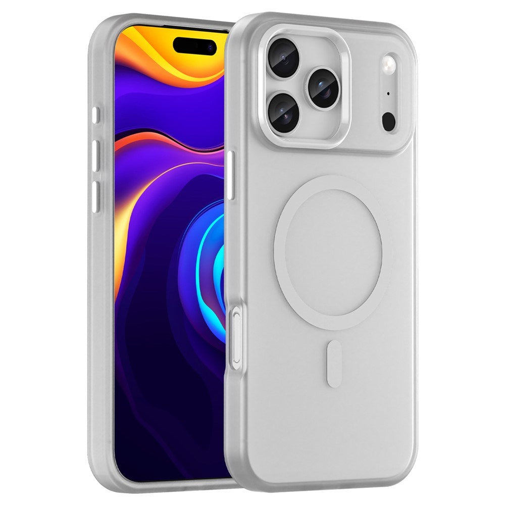 EIDERWOOD iPhone 17 Pro Max Hybrid Plast Skal - MagSafe Kompatibel - Matte Genomskinlig / Vit