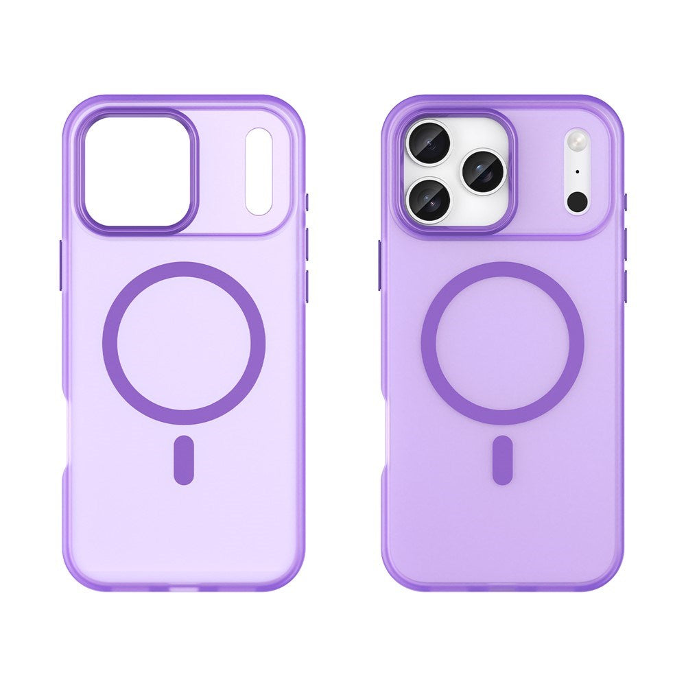 EIDERWOOD iPhone 17 Pro Max Hybrid Plast Skal - MagSafe Kompatibel - Matte Genomskinlig / Lila