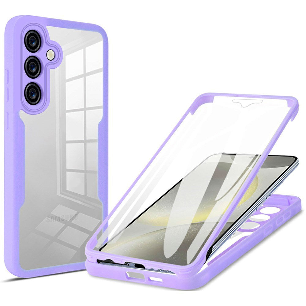 EIDERWOOD Samsung Galaxy S25 FE 2-i-1 Plast Skal m. Inbyggt Skärmskydd - Lila
