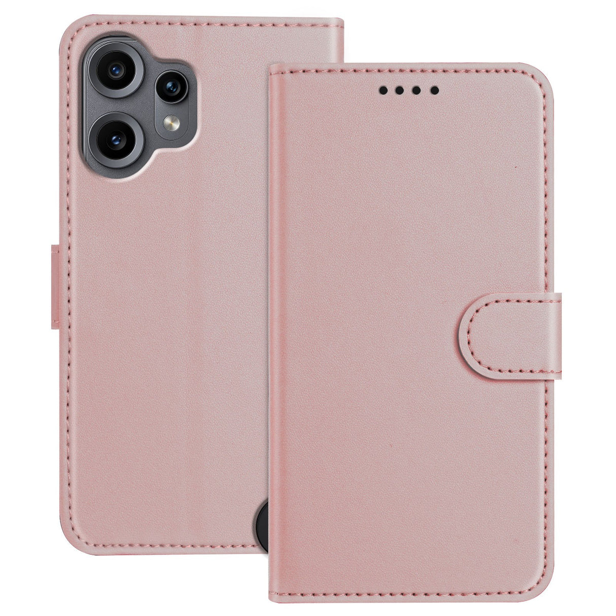 Nothing CMF Phone 2 Pro EIDERWOOD Konstläder Flip Fodral m. Kortficka - Rose Gold