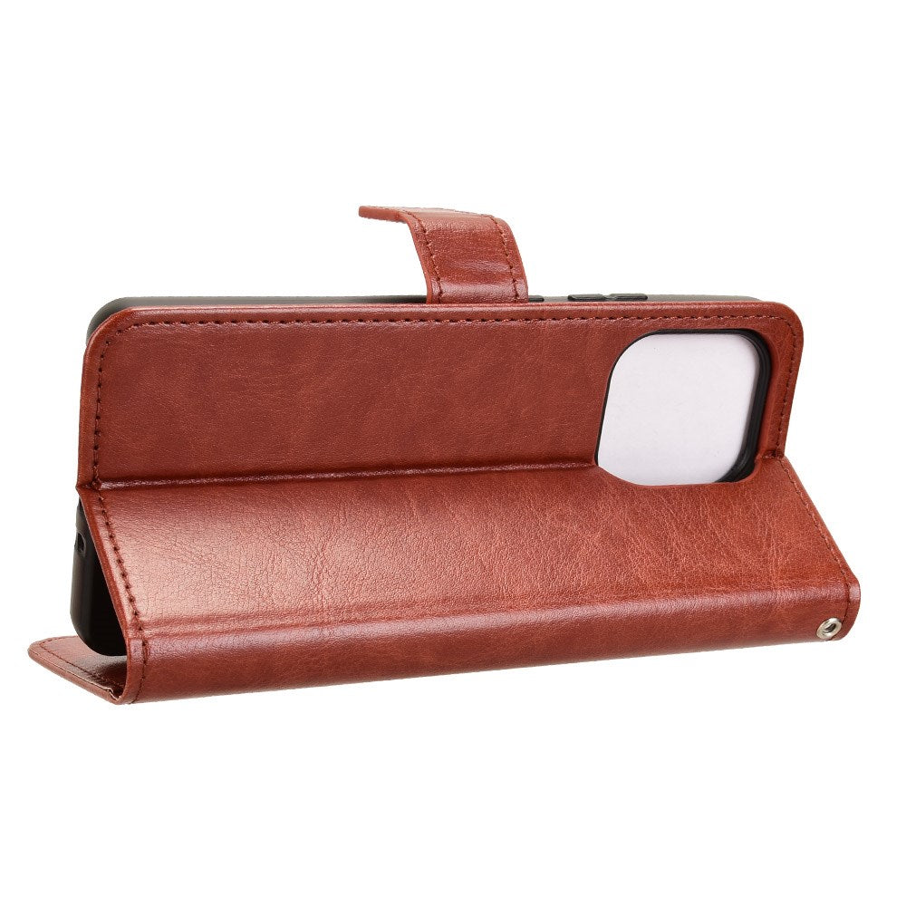 EIDERWOOD Motorola Moto G86 Power Konstläder Fodral med Kortfack & Ståfunktion - Brun