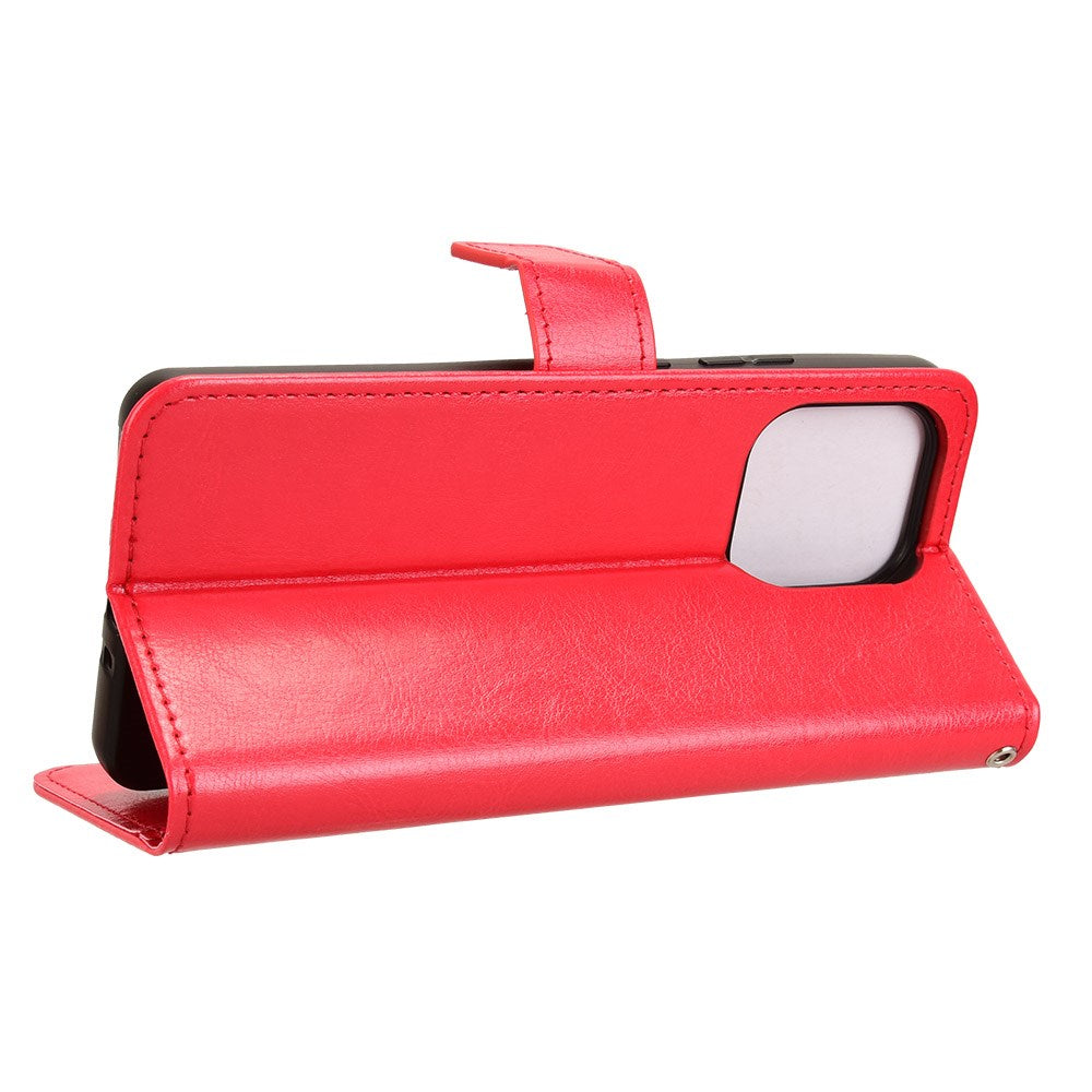 EIDERWOOD Motorola Moto G86 Power Konstläder Fodral med Kortfack & Ståfunktion - Röd