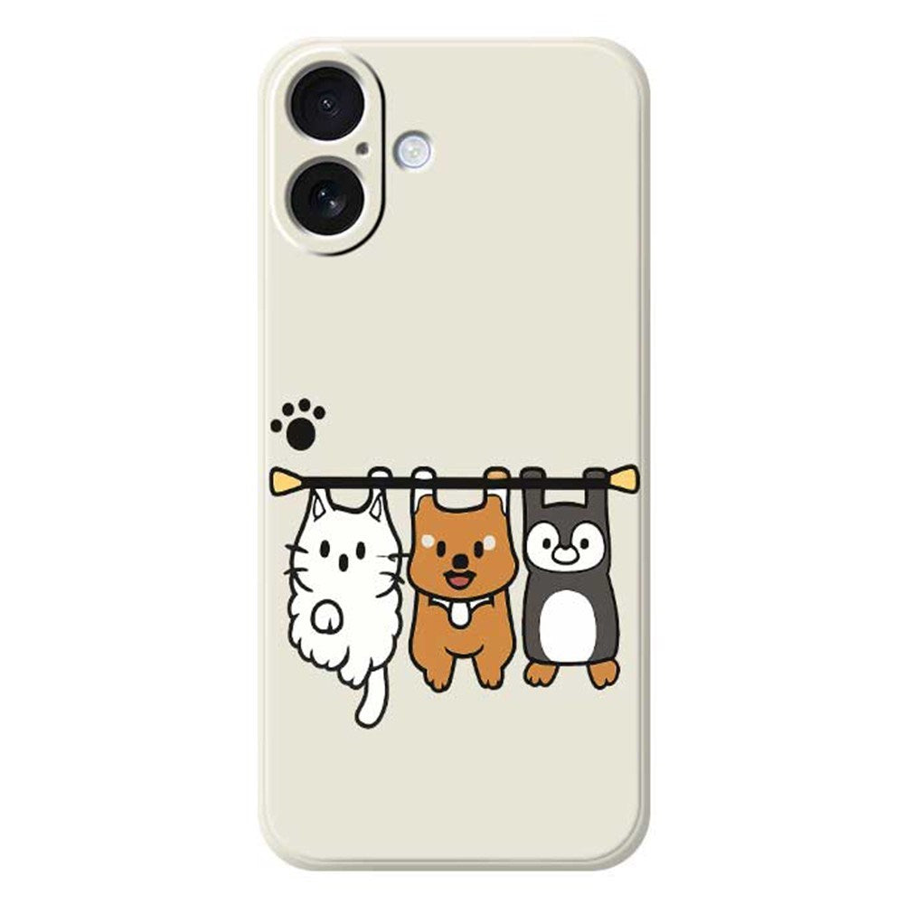 iPhone 17 Flexibelt Plast Skal m. Djurmotiv - Beige