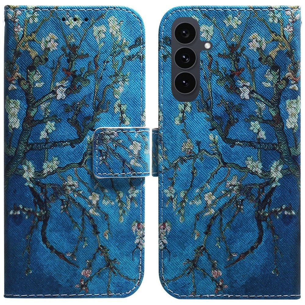 EIDERWOOD Samsung Galaxy S25 FE Konstläder Flip Fodral m. Motiv - Blommor