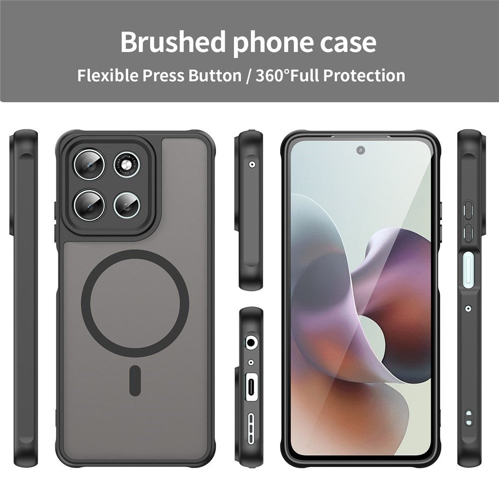 EIDERWOOD Motorola Moto G56 Hybrid Plast Skal - MagSafe Kompatibel - Svart