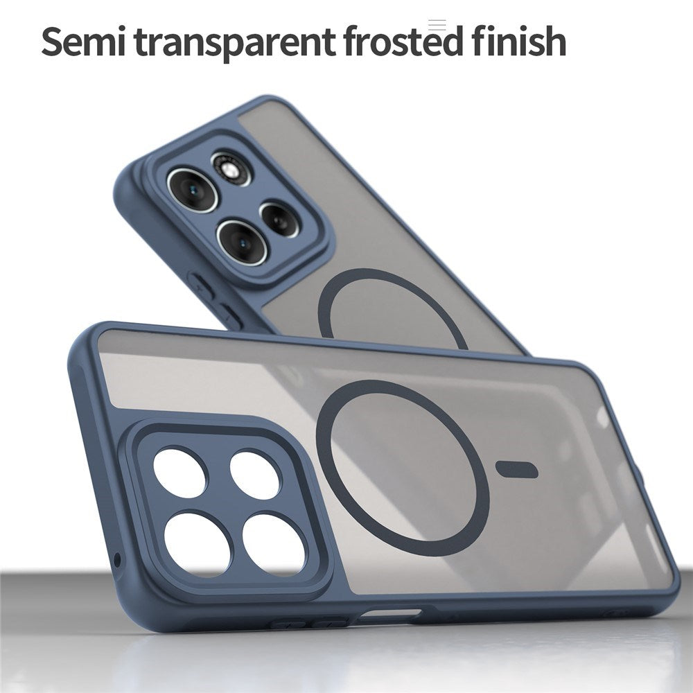 EIDERWOOD Motorola Moto G56 Hybrid Plast Skal - MagSafe Kompatibel - Blå