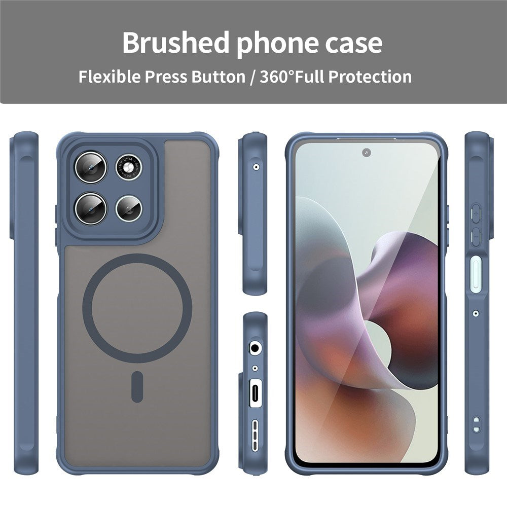 EIDERWOOD Motorola Moto G56 Hybrid Plast Skal - MagSafe Kompatibel - Blå