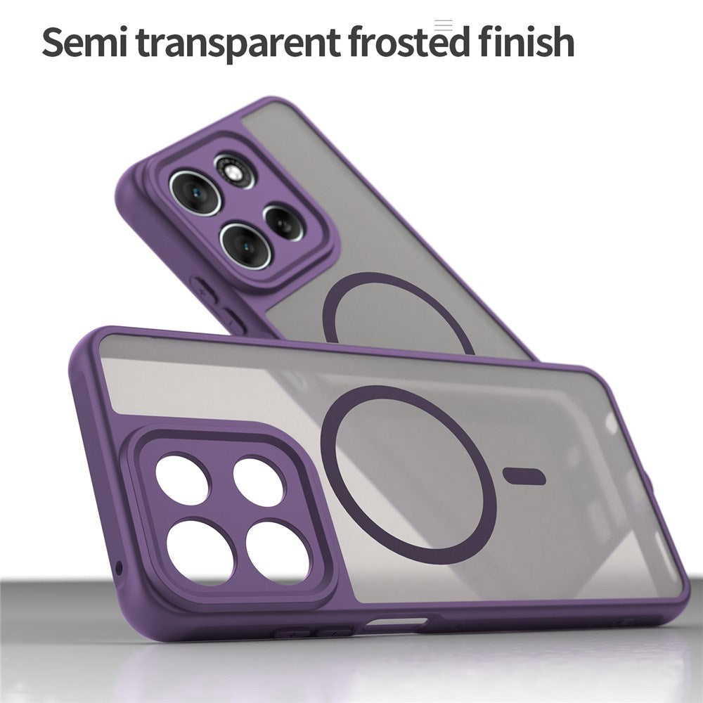 EIDERWOOD Motorola Moto G56 Hybrid Plast Skal - MagSafe Kompatibel - Lila