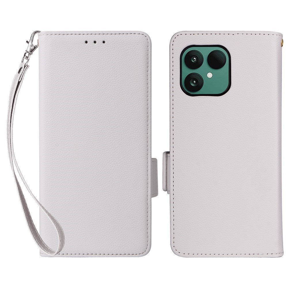 Fairphone (Gen. 6+ / Gen. 6) EIDERWOOD Konstläder Fodral m. Rem - Vit