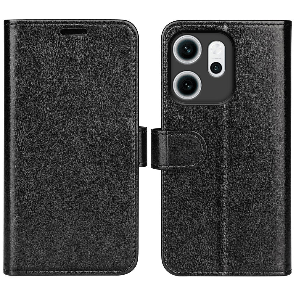 Oppo Reno 14 F (5G) EIDERWOOD Konstläder Fodral med Korthållare - Svart