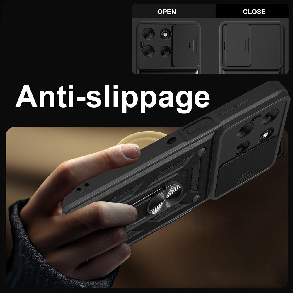 EIDERWOOD Motorola Moto G56 Hybrid Hantverkar Skal m. Kickstand & Cam Slider - Blå