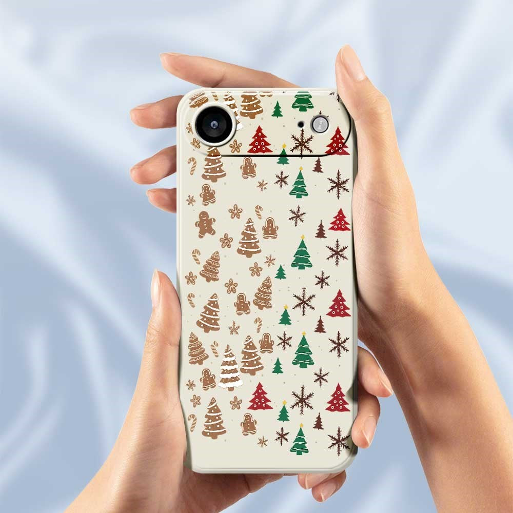 EIDERWOOD iPhone Air Jul Skal - Flexibel Plast - Pepparkaksgubbar & Julgranar / Svart